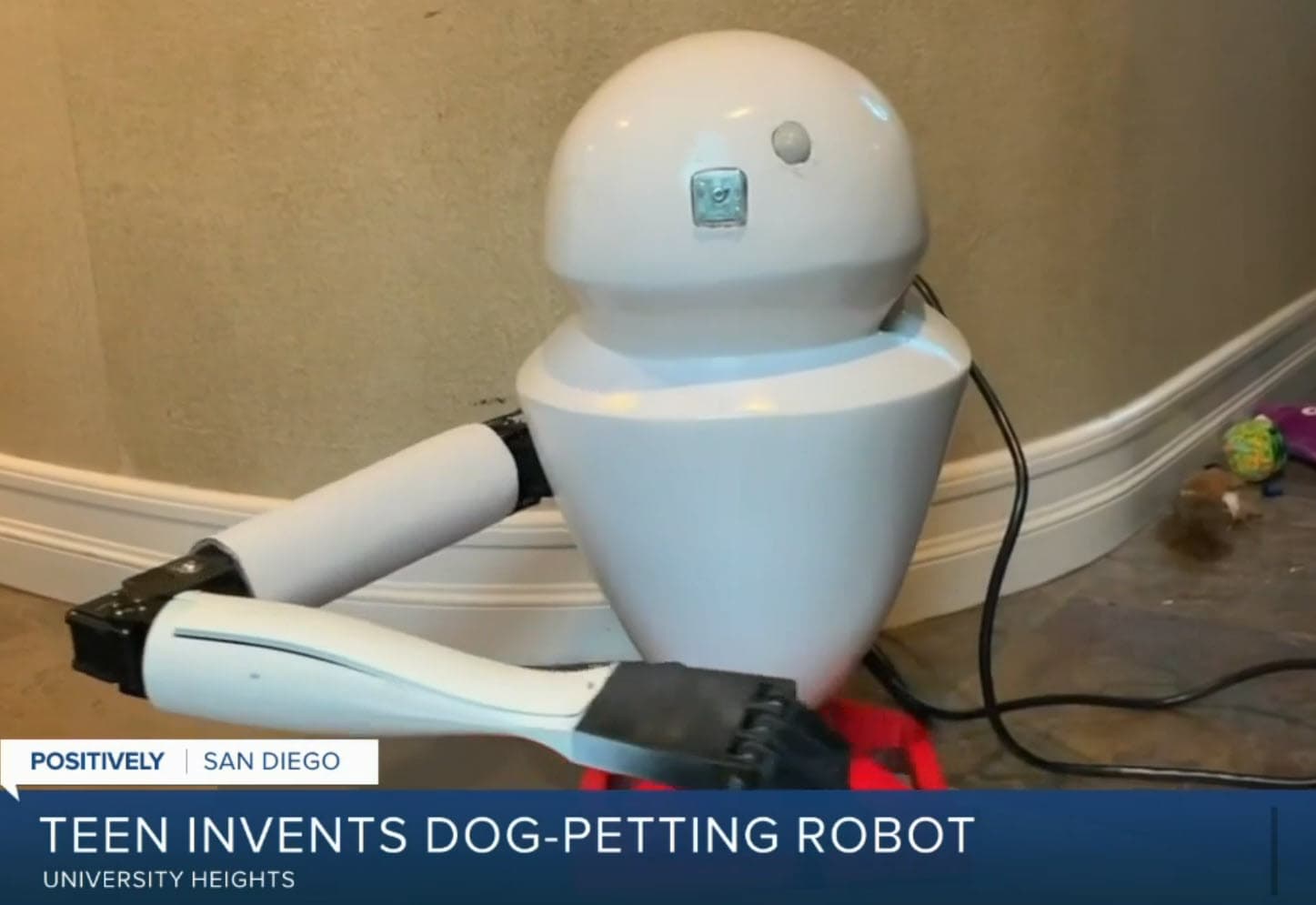 Teen Inventor Develops Patent-Pending Robotic Tool for Dog Owners