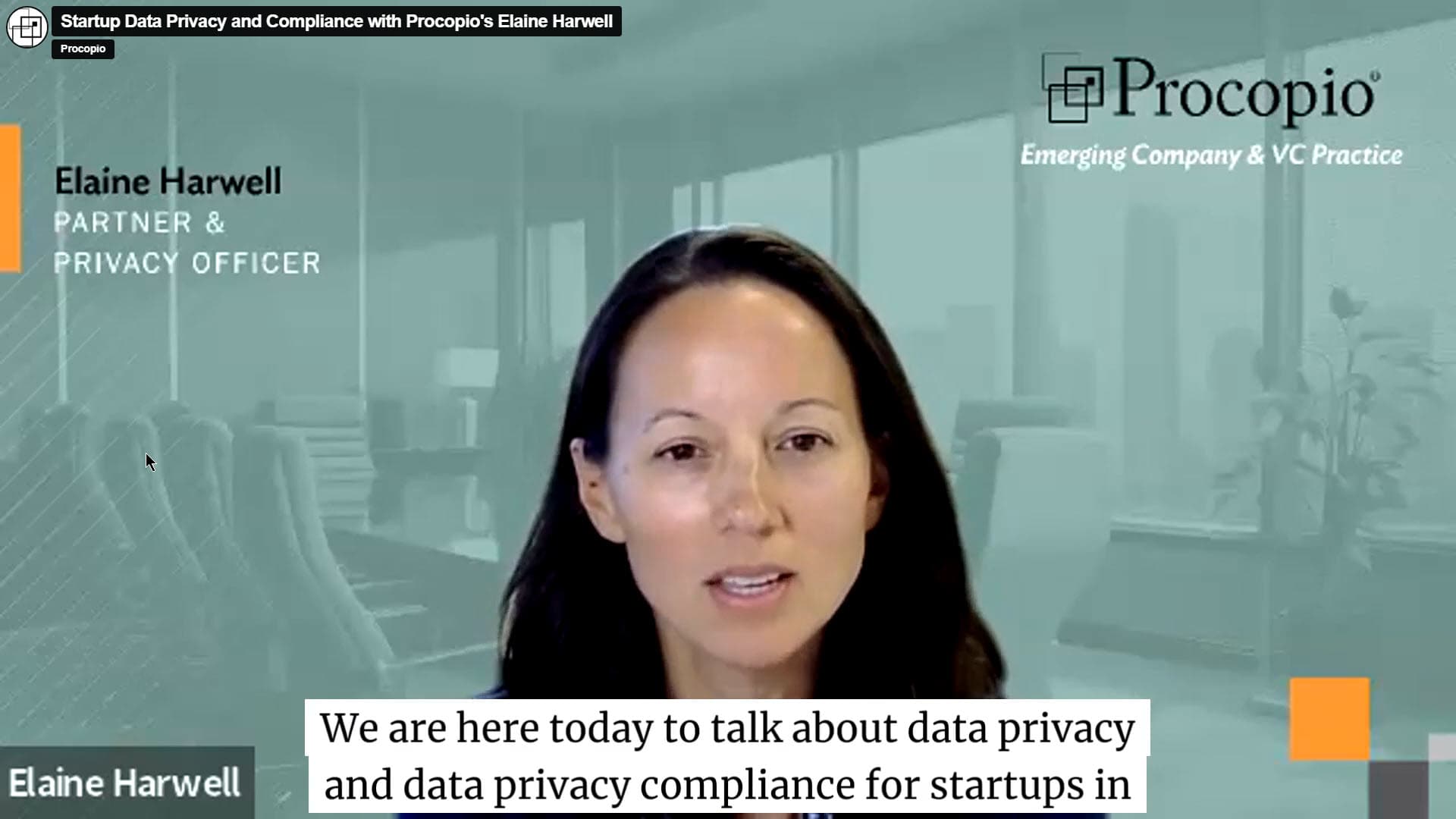 Startup Data Privacy and Compliance with Elaine Harwell