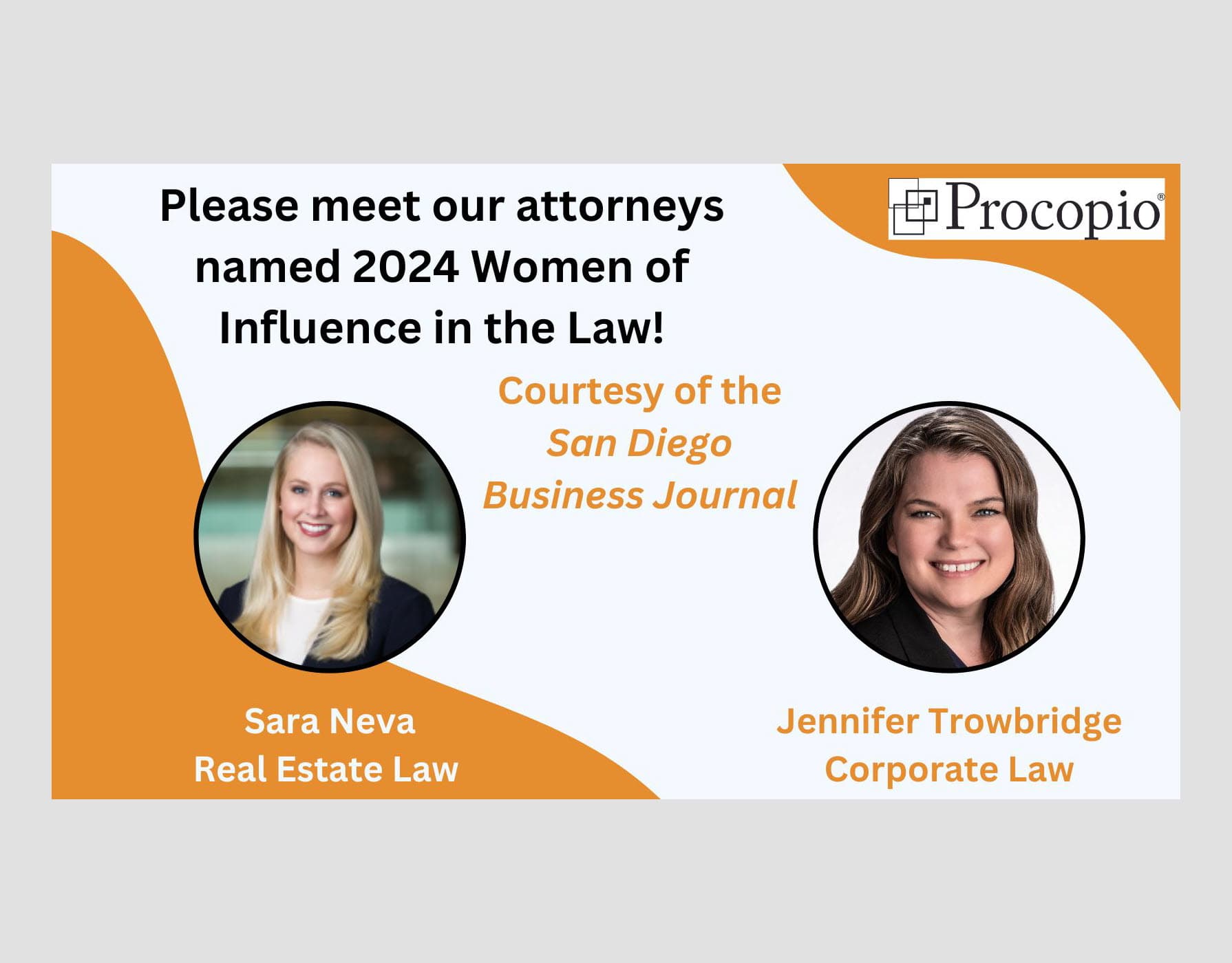 2 Procopio Attorneys Named 2024 Women of Influence in Law