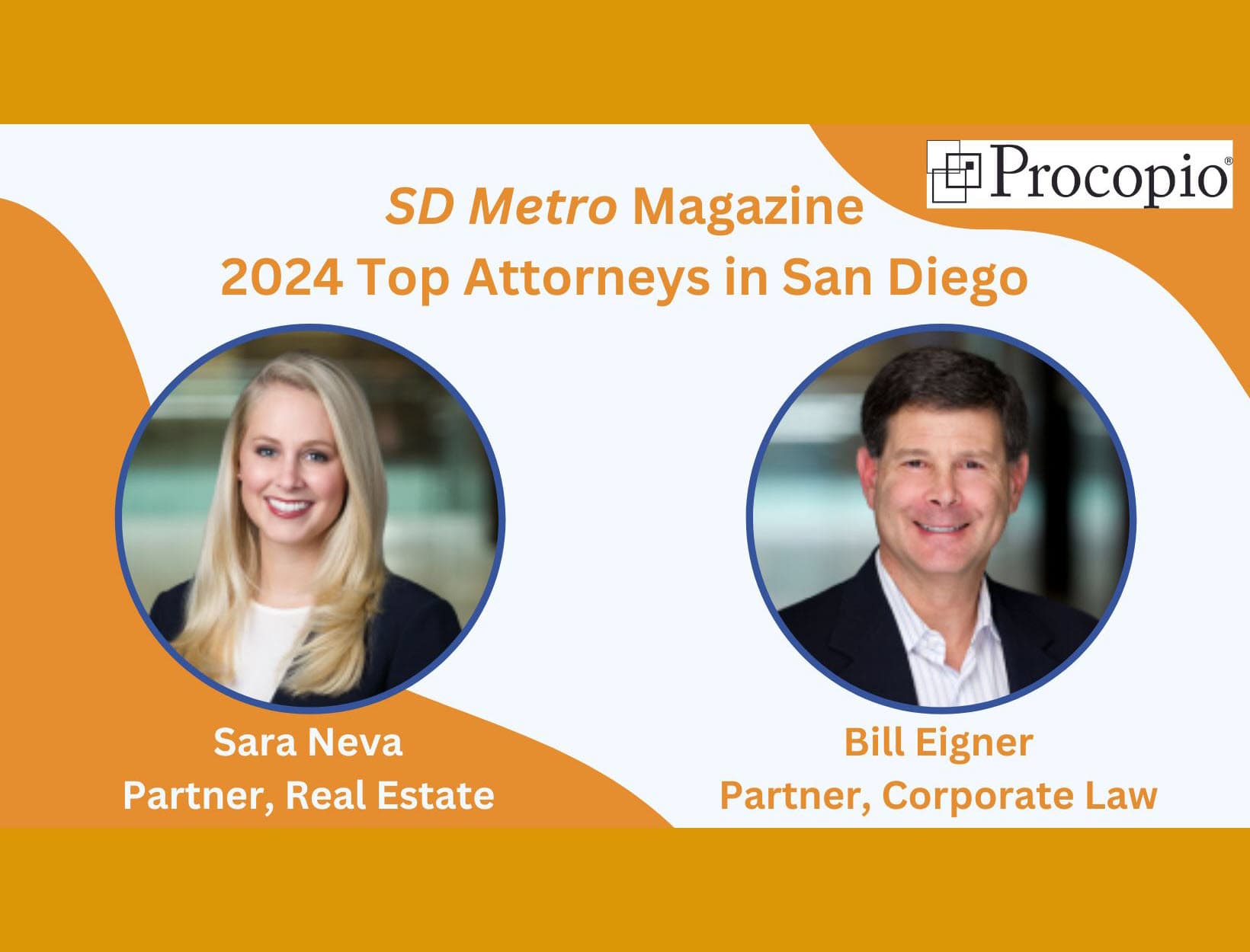 2 Procopio Partners Named to 2024 San Diego Top Attorneys List