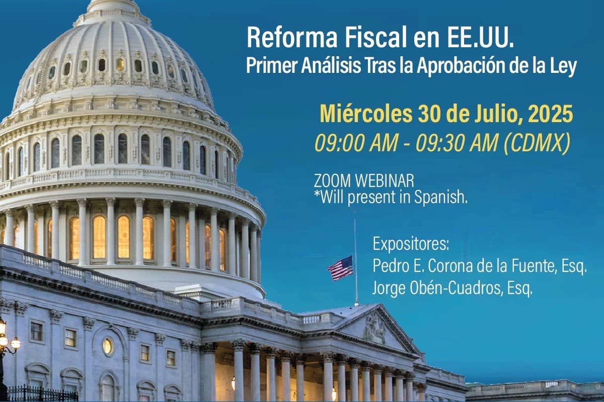 Reforma Fiscal en EE.UU. – Primer Análisis Tras la Aprobación de la Ley