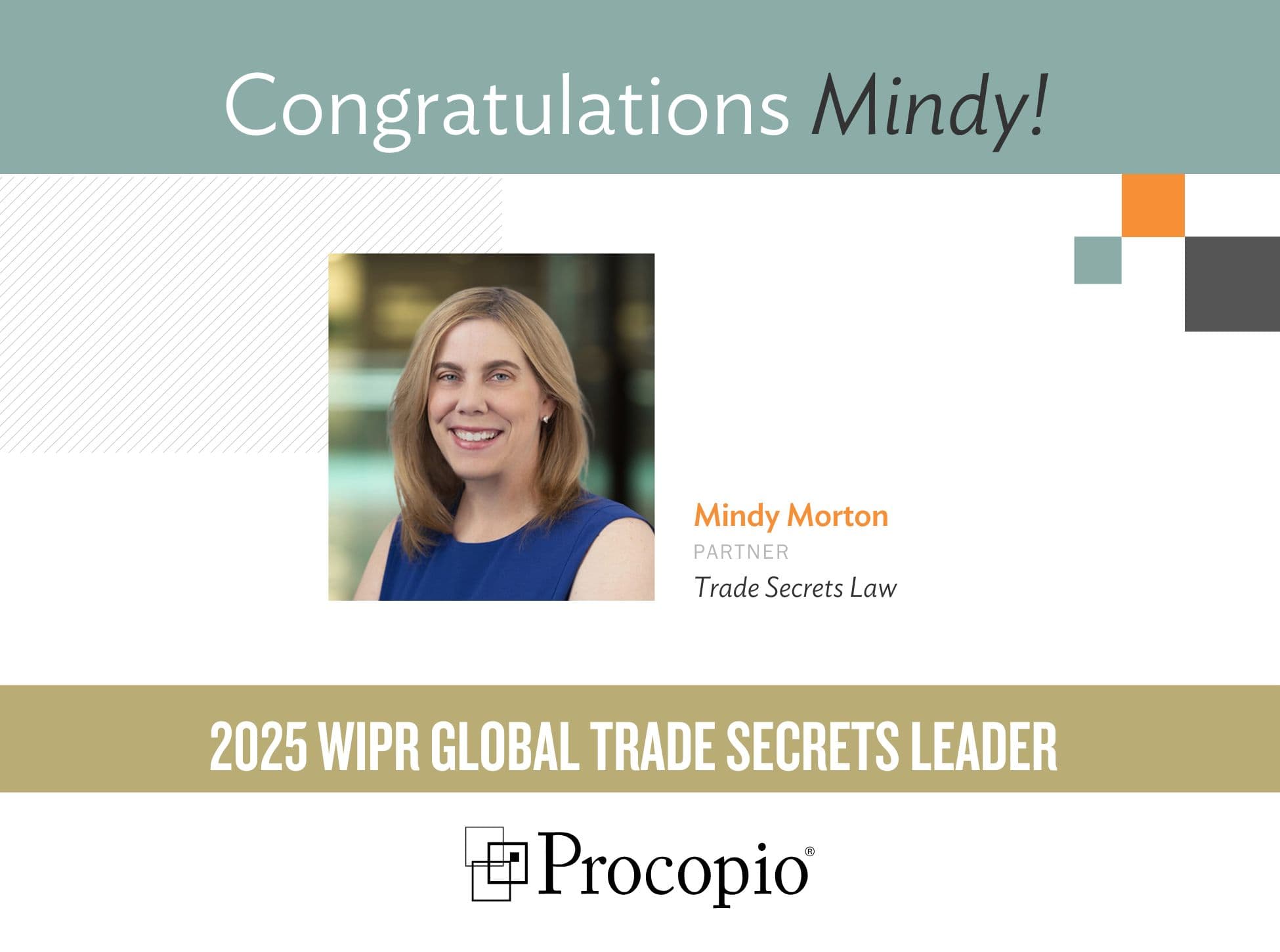 Mindy Morton Named a Global Trade Secrets Leader by WIPR