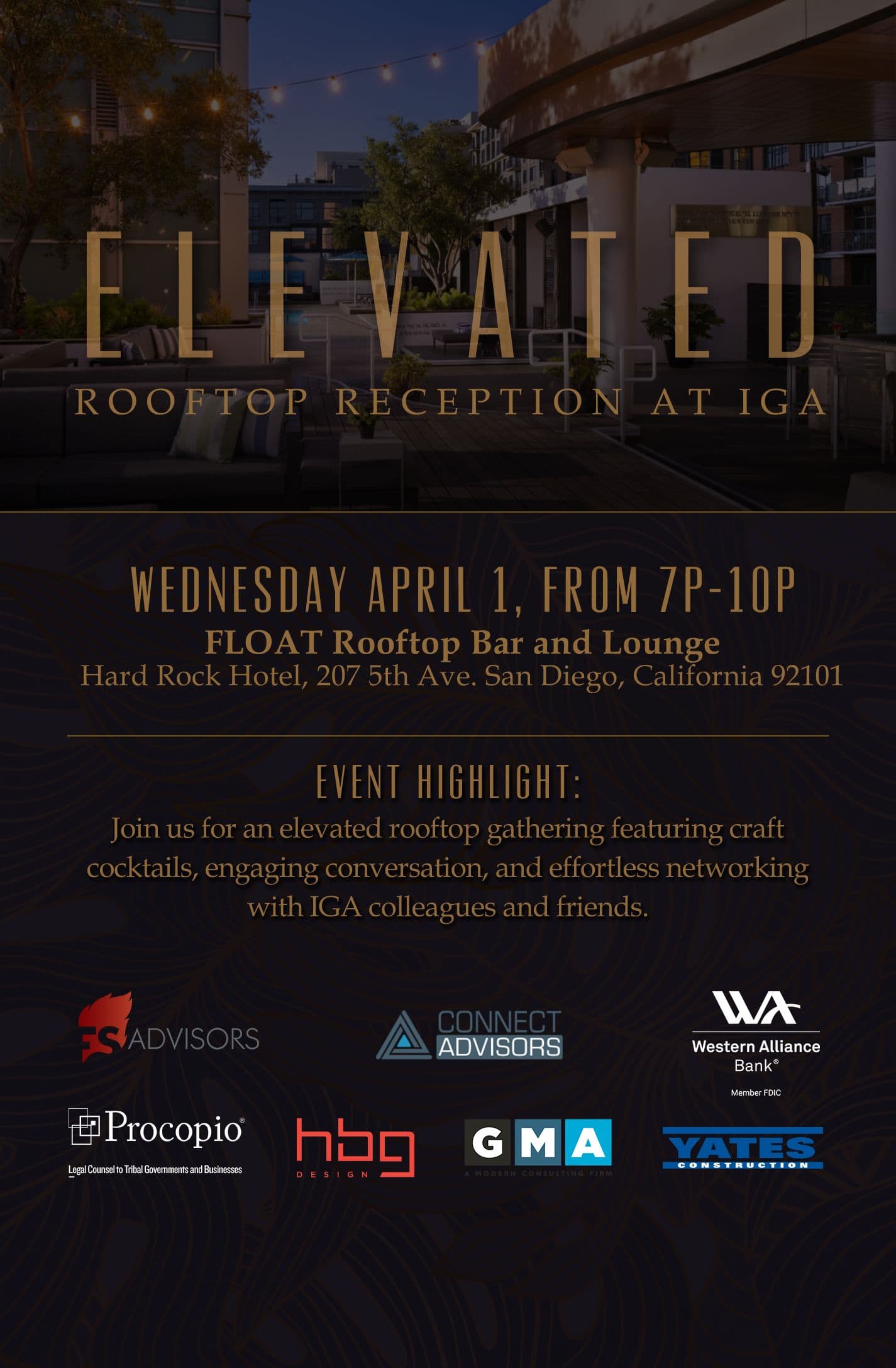 Procopio’s Rooftop Reception at IGA