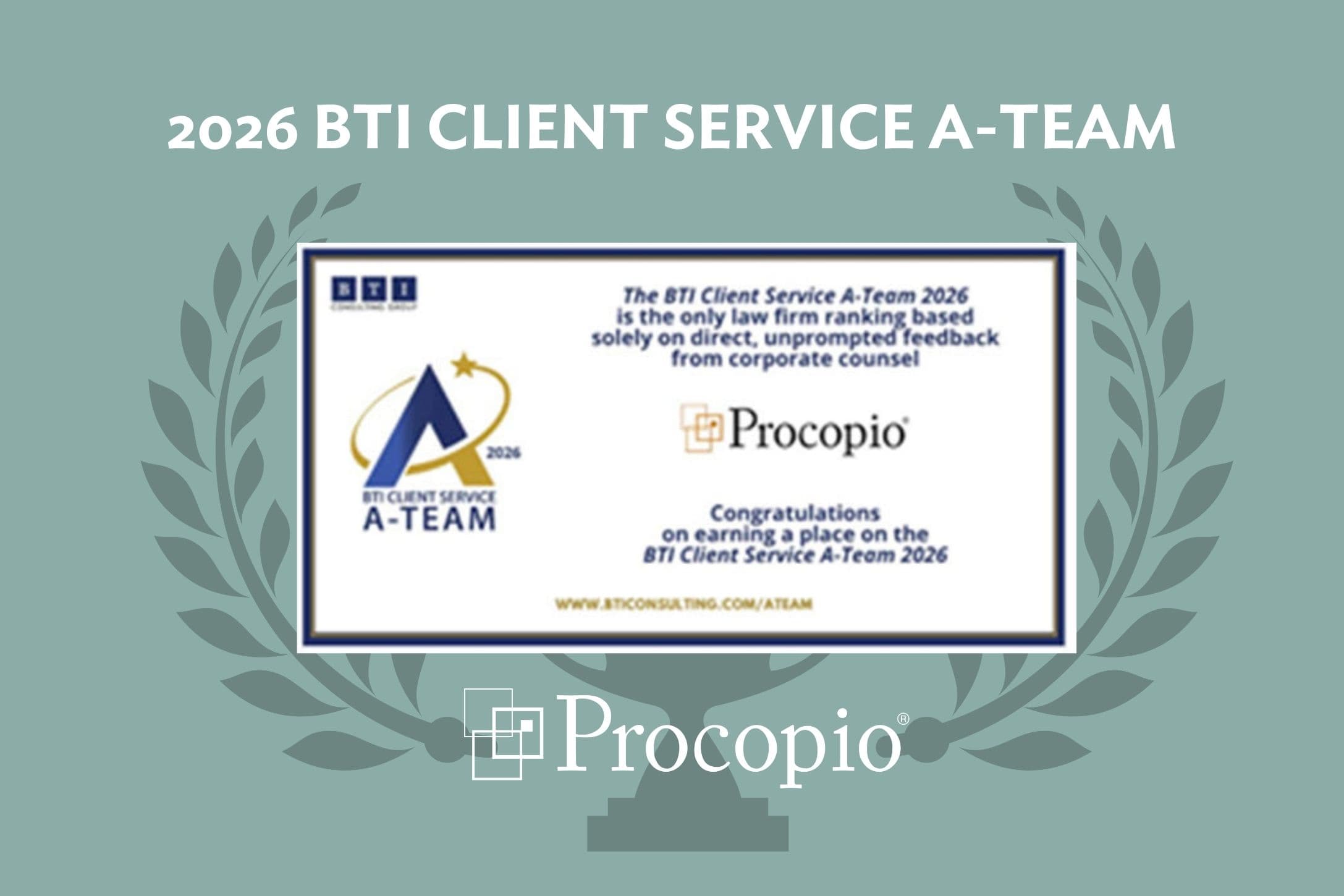 Procopio Honored as a Top Law Firm for Client Service by Leading Consulting Group