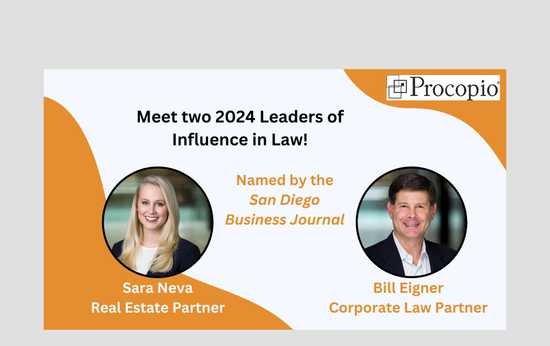 2 Procopio Attorneys Named Leaders of Influence in Law