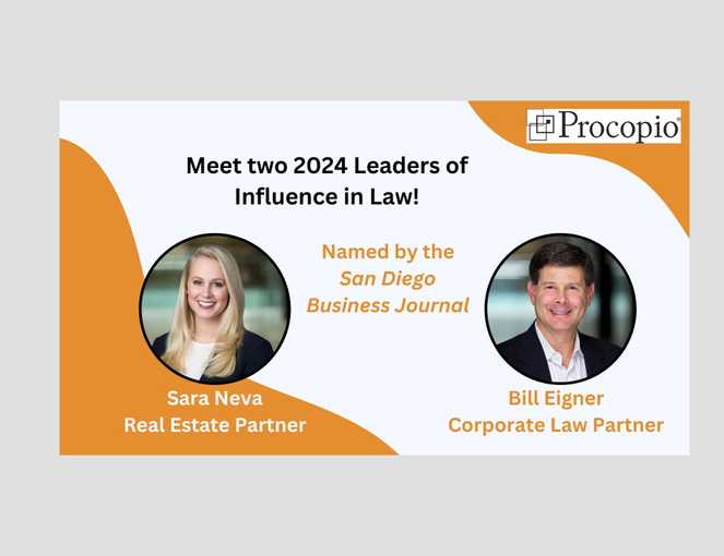 2 Procopio Attorneys Named Leaders of Influence in Law